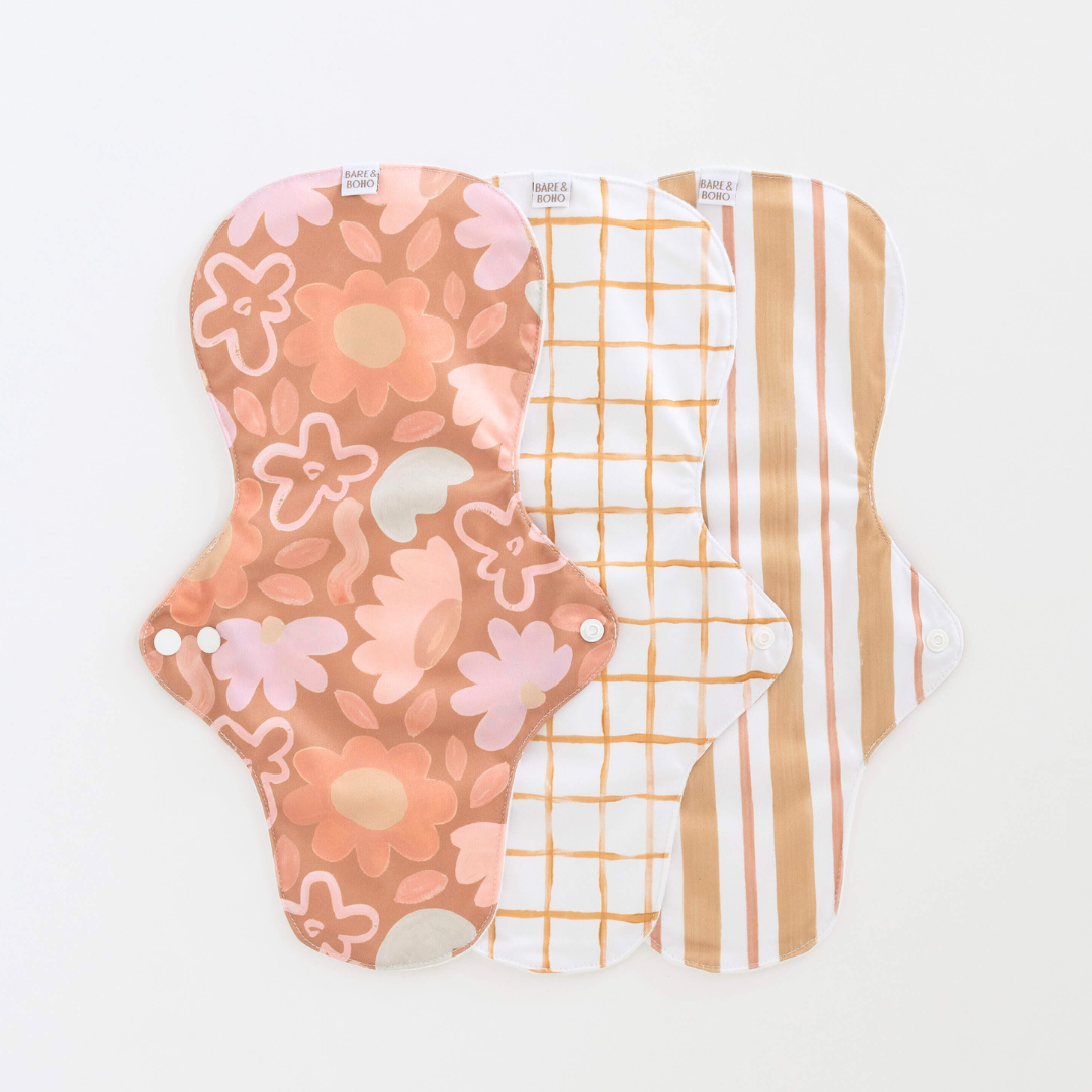 bare-and-boho-cloth-pads-ultra-serviette-lavable-posy-lot-3-flux-fort image 1