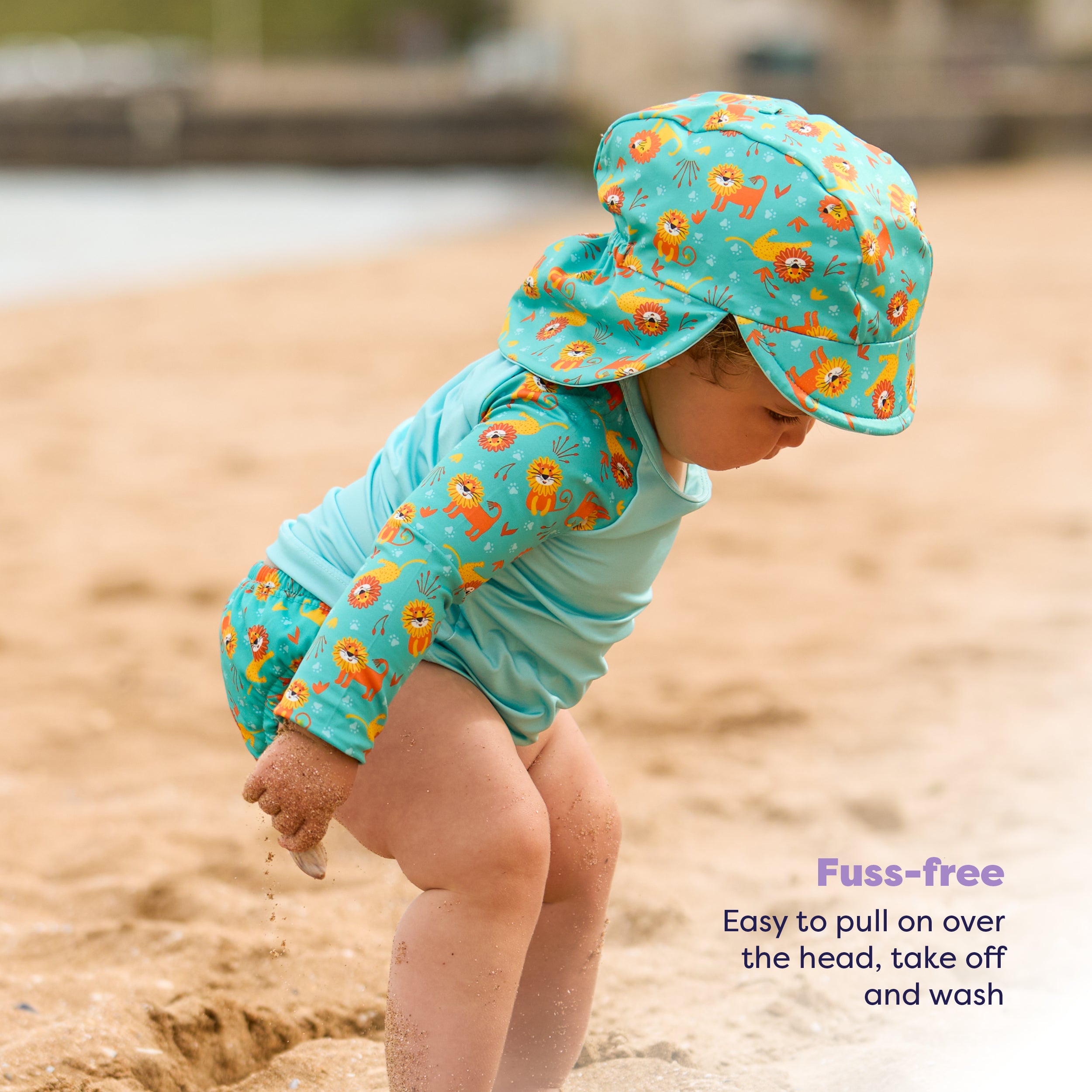 bambino-mio-reusable-swim-nappy-t-shirt-bain-chats-coquins-upf40 image 5