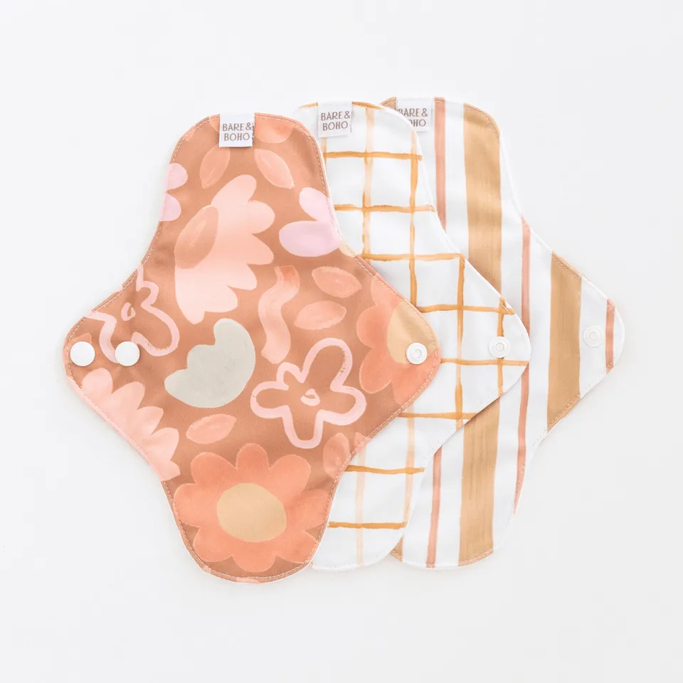bare-and-boho-cloth-pads-serviette-hygi-nique-lavable-light-posy-lot-3 image 1