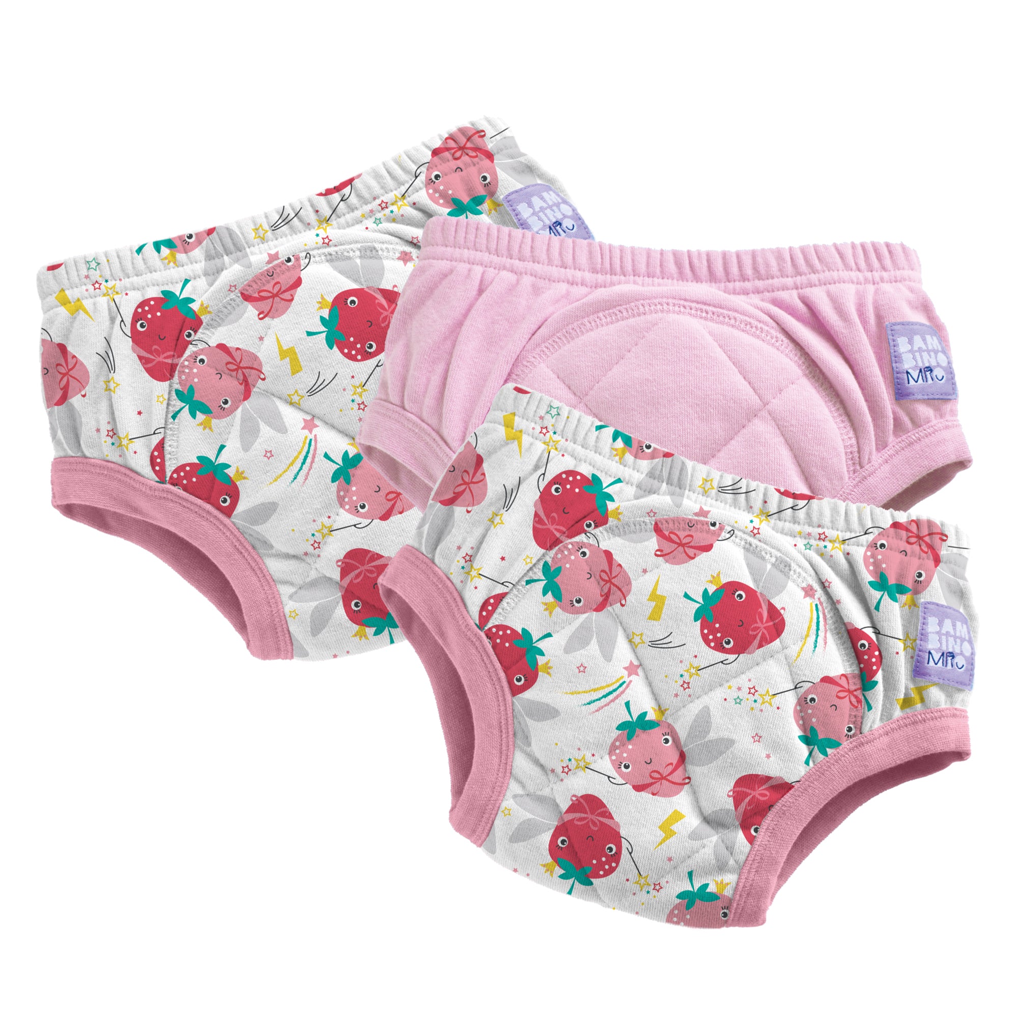 bambino-mio-fraise-rose-lot-3-culottes-d-apprentissage-lavables-2-3-ans image 1