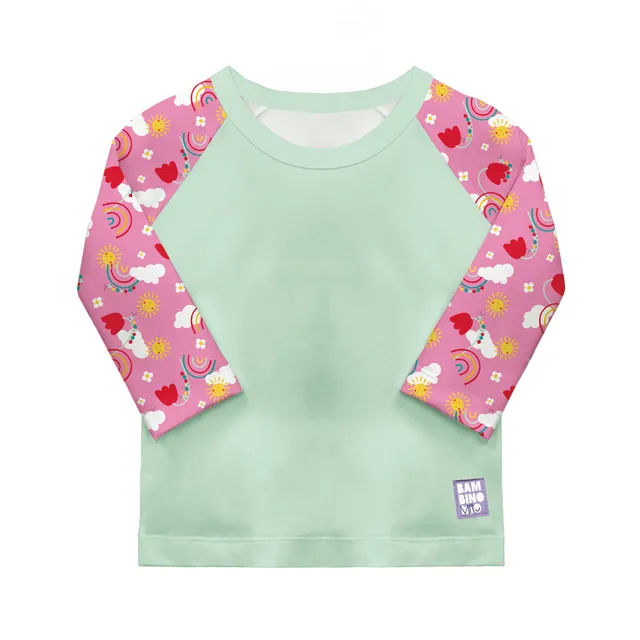 bambino-mio-reusable-swim-nappy-t-shirt-bain-bonheur-en-ciel-upf-40 image 1