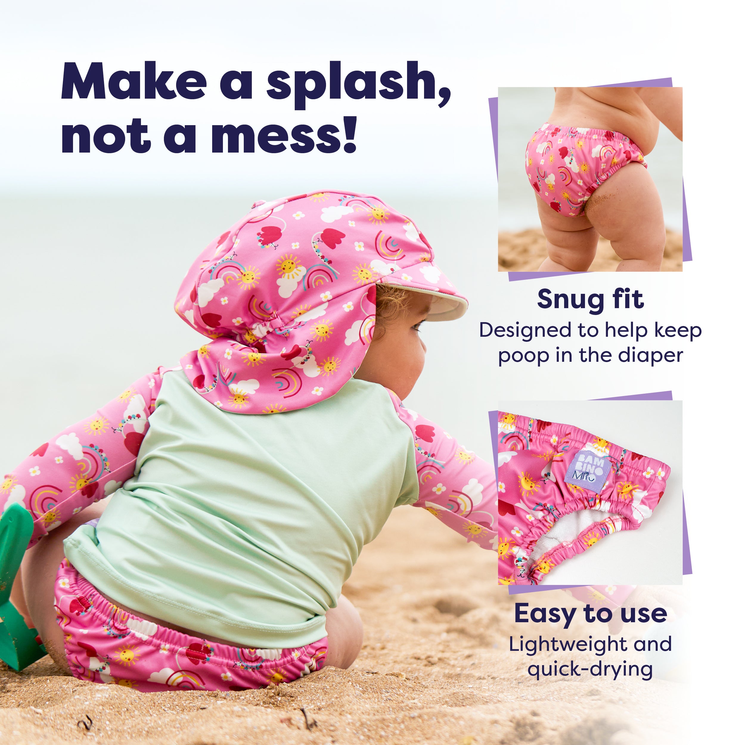 bambino-mio-bonheur-en-ciel-couche-bain-lavable-b-b-anti-fuite image 3