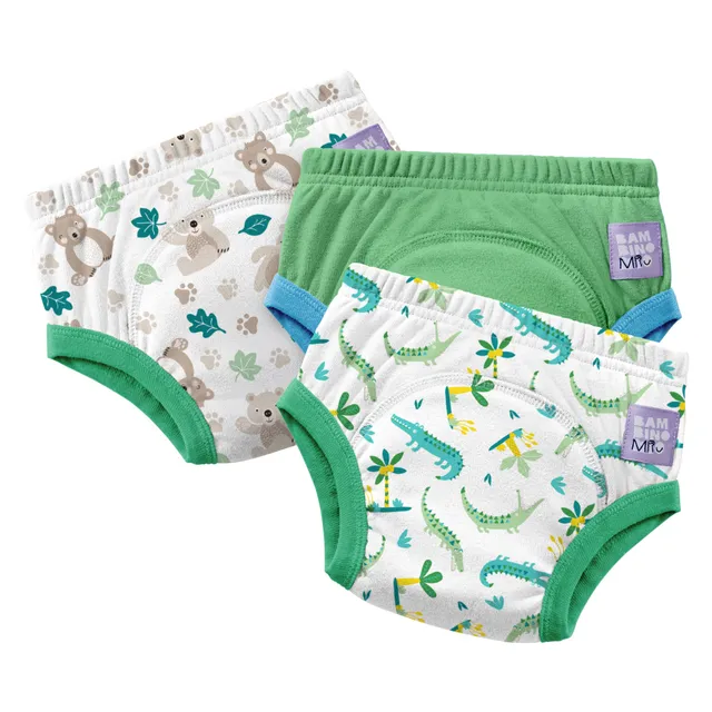 bambino-mio-elite-lot-3-culottes-apprentissage-jungle-verte-coton image 1