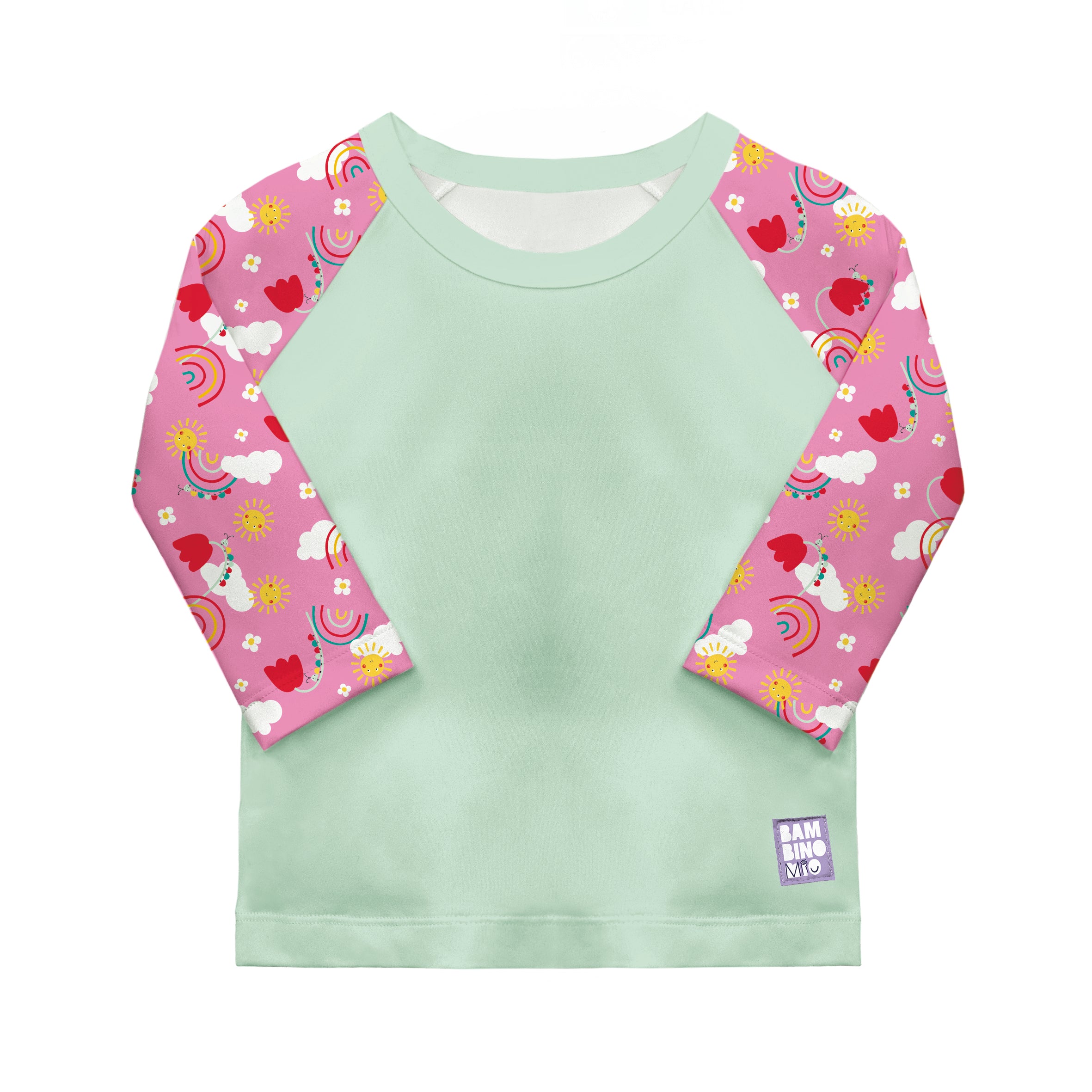 bambino-mio-reusable-swim-nappy-t-shirt-bain-bonheur-en-ciel-upf-40 image 1