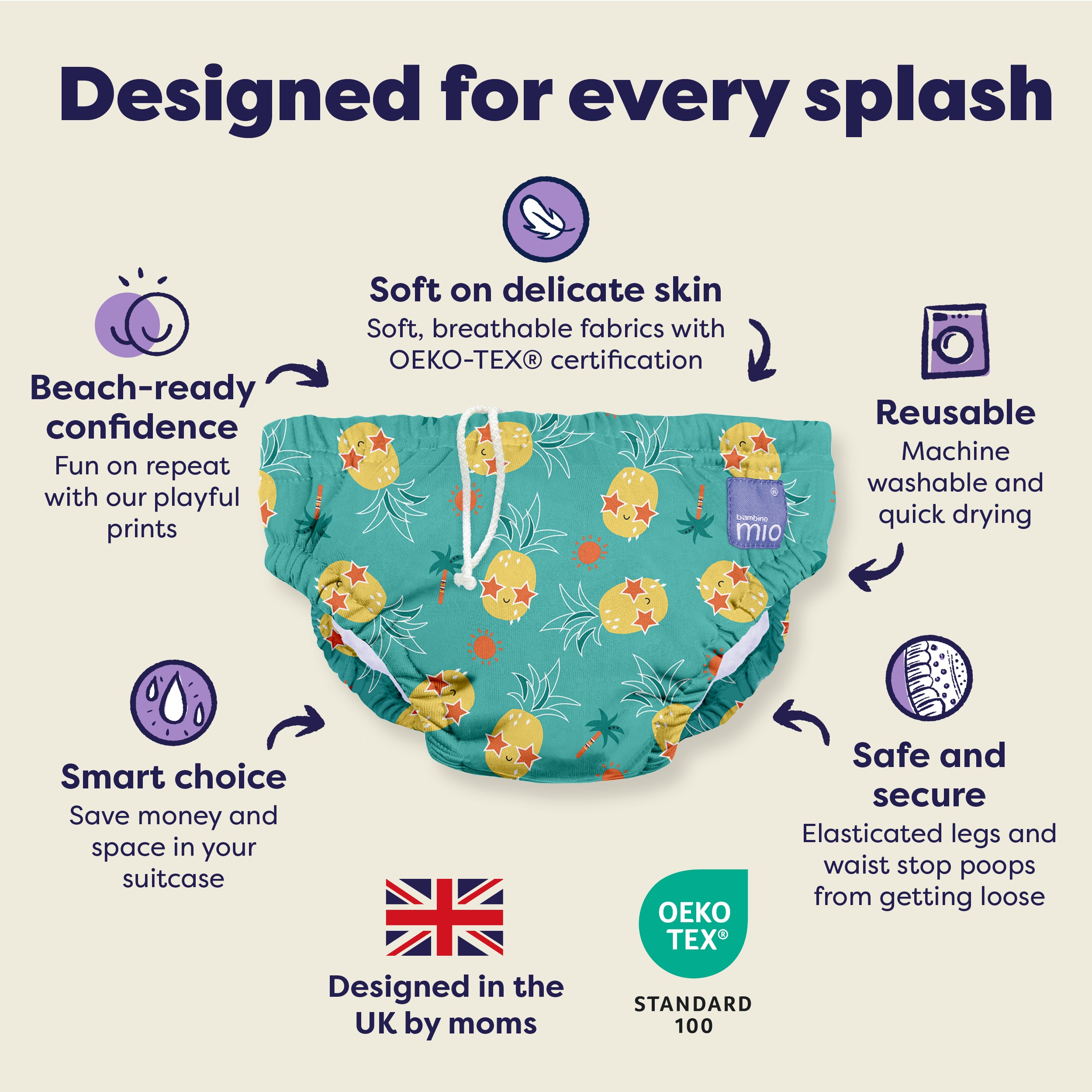 bambino-mio-reusable-swim-nappy-couche-bain-melon-ananas-lot-2 image 3