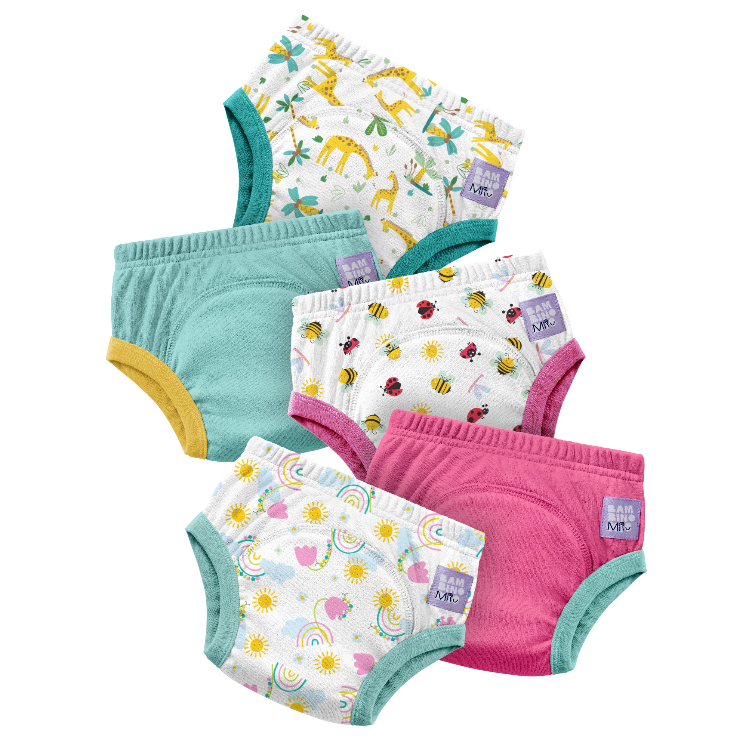 bambino-mio-elite-culotte-d-apprentissage-lot-5-f-te-jardin-coton image 1