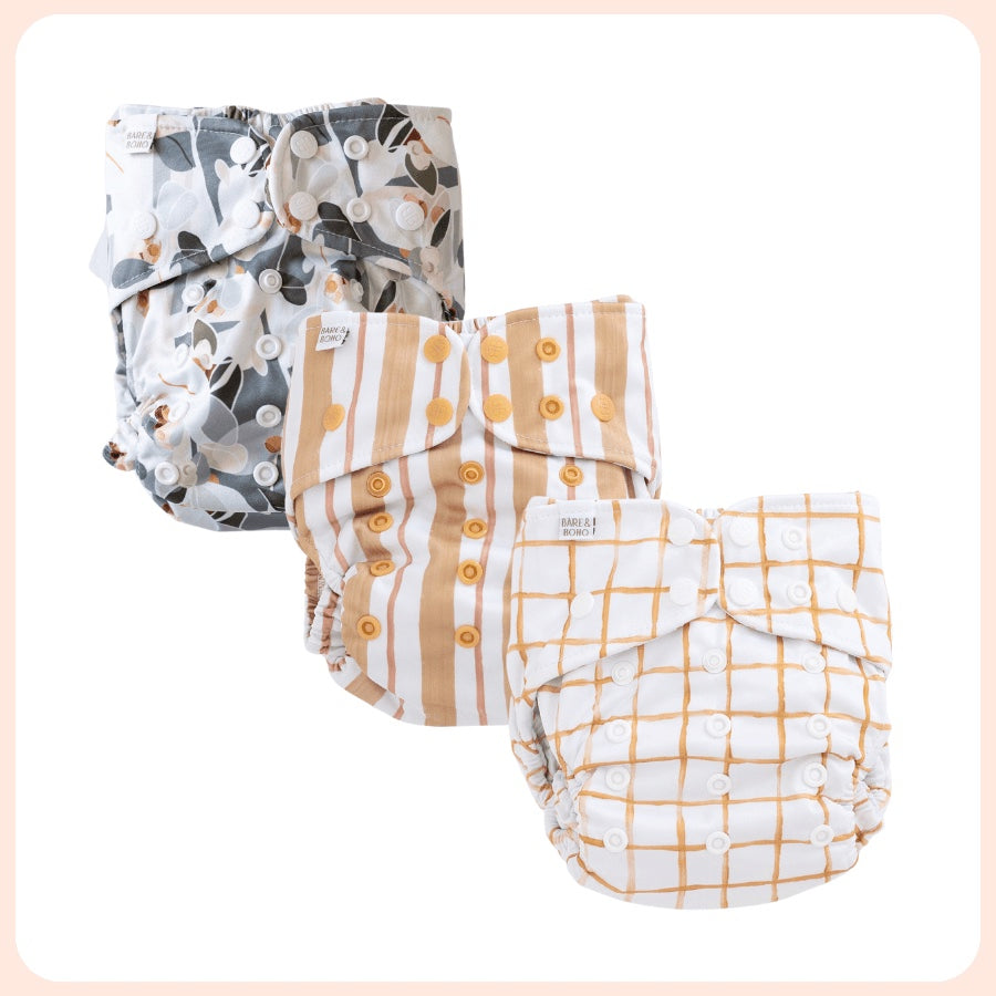 bare-and-boho-bundles-kit-couches-lavables-taille-unique-gumnut image 1