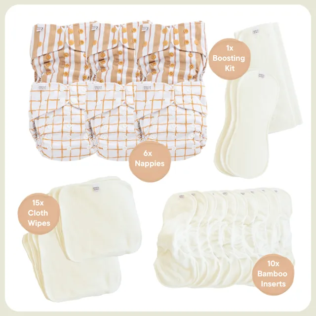 bare-and-boho-bundles-circus-lot-couches-lavables-bambou-chanvre image 1