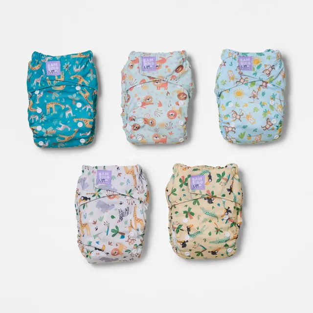 bambino-mio-r-volutionnaire-royaume-animal-couche-lavable-x5-taille-unique image 1