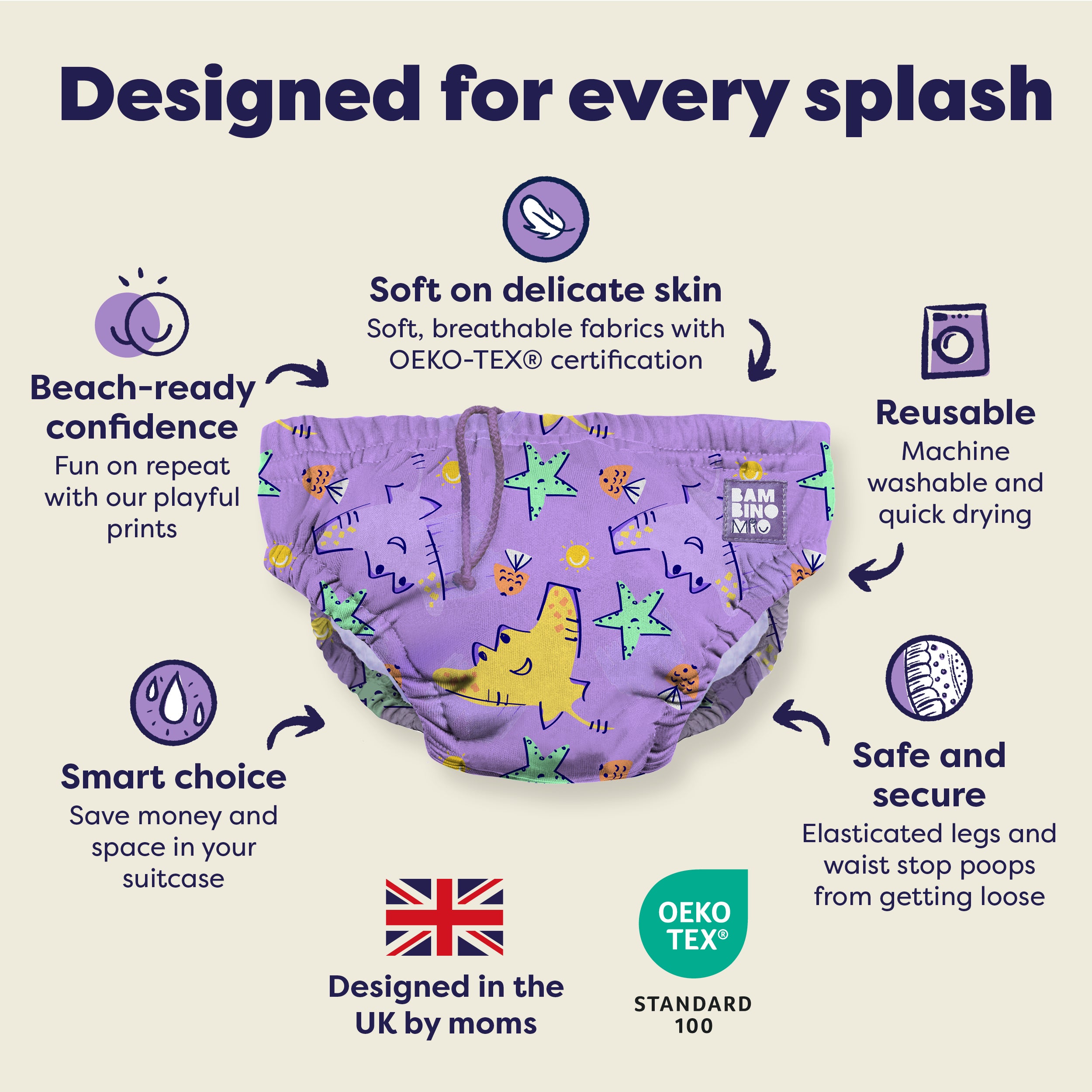 bambino-mio-swim-nappy-couche-de-bain-sand-squad-anti-fuite image 3