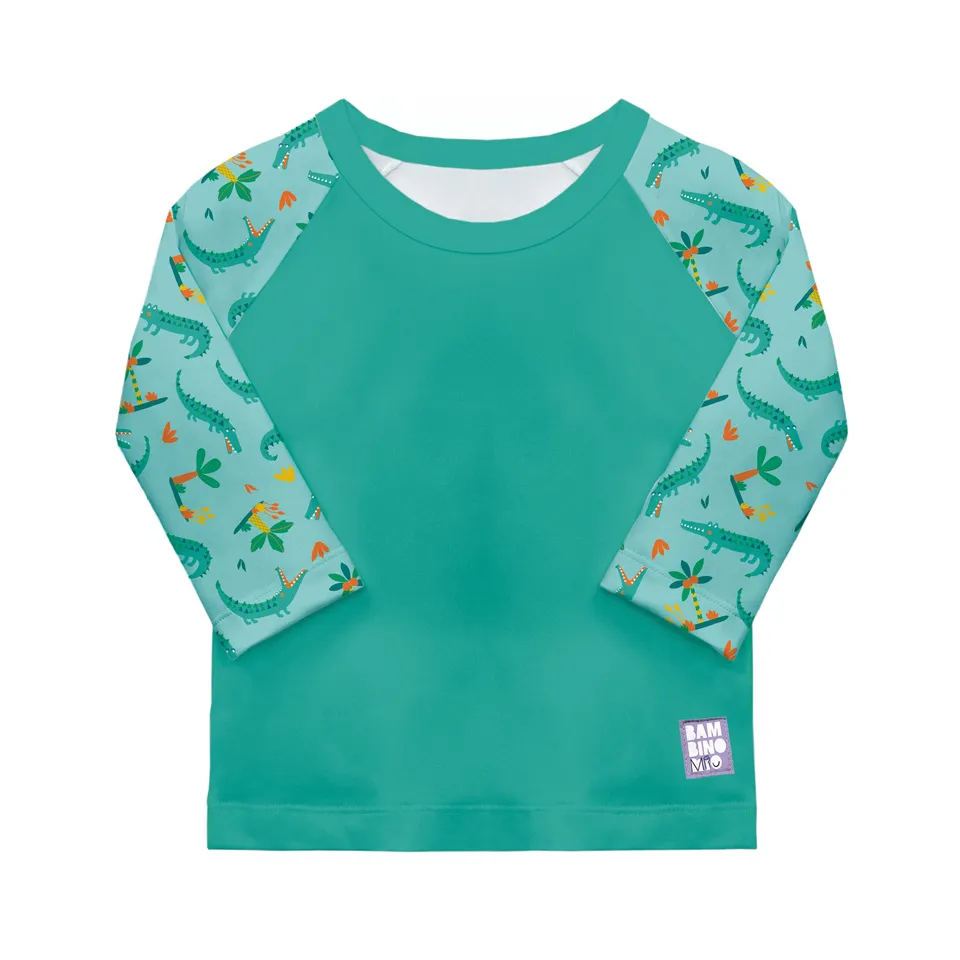 bambino-mio-reusable-swim-nappy-t-shirt-bain-croco-joueur-upf40 image 1