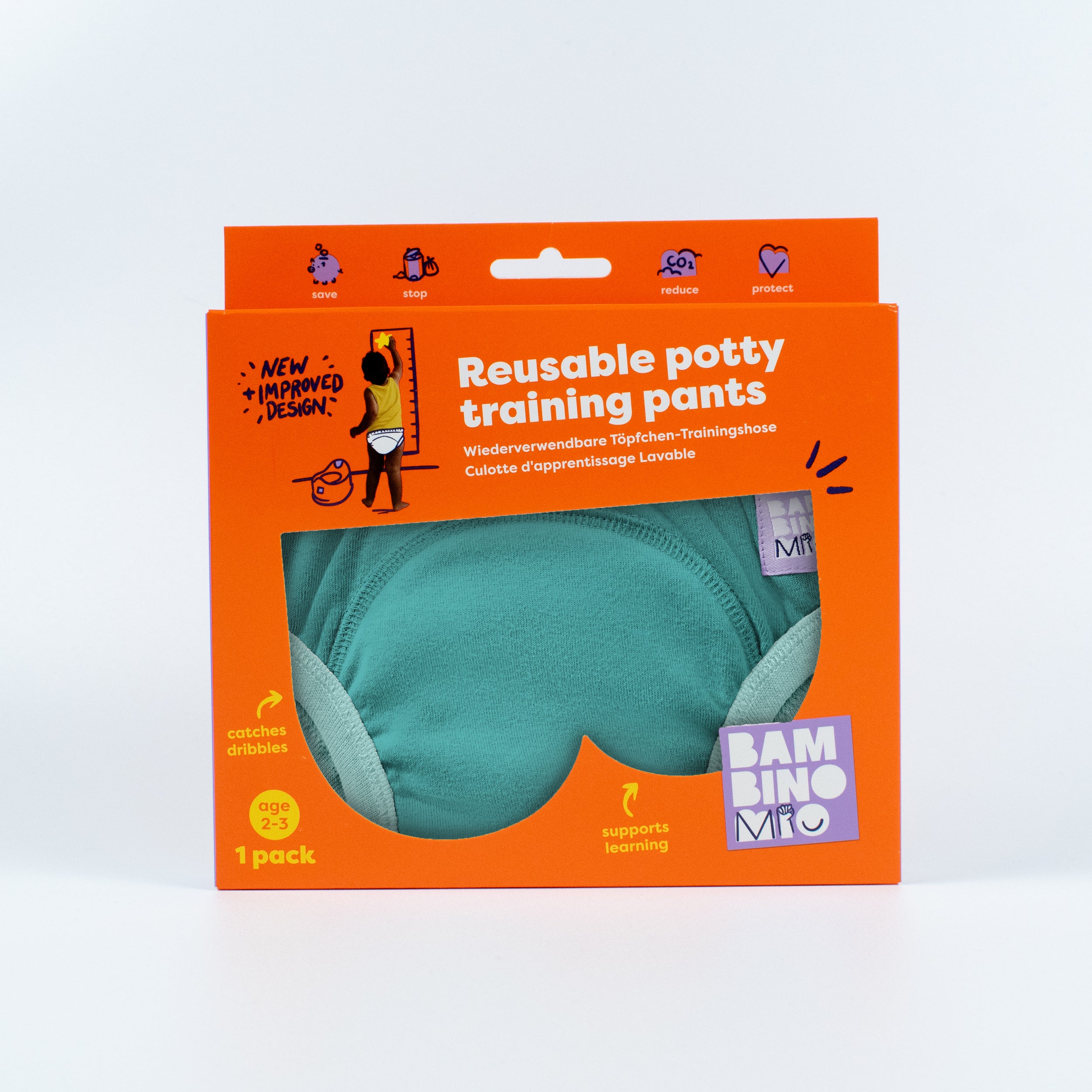 bambino-mio-elite-culotte-apprentissage-bleu-sarcelle-coton image 6
