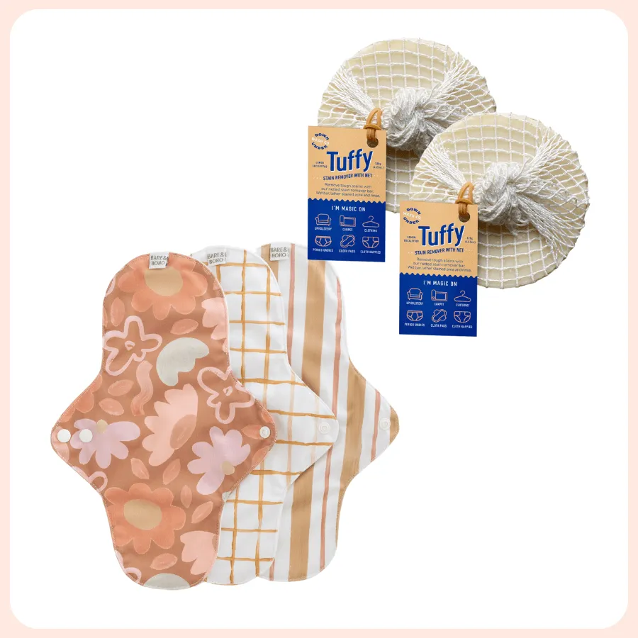 bare-and-boho-bundles-lot-serviettes-lavables-posy-flux-moyen image 1
