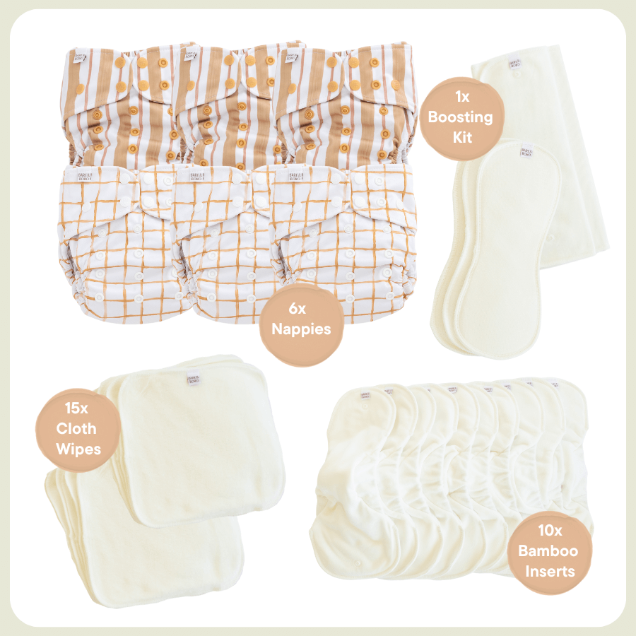 bare-and-boho-bundles-circus-lot-couches-lavables-bambou-chanvre image 1