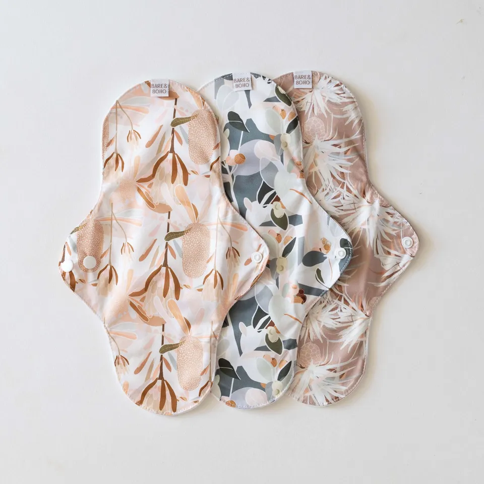 bare-and-boho-cloth-pads-medium-serviette-lavable-native-flora-lot-3 image 1