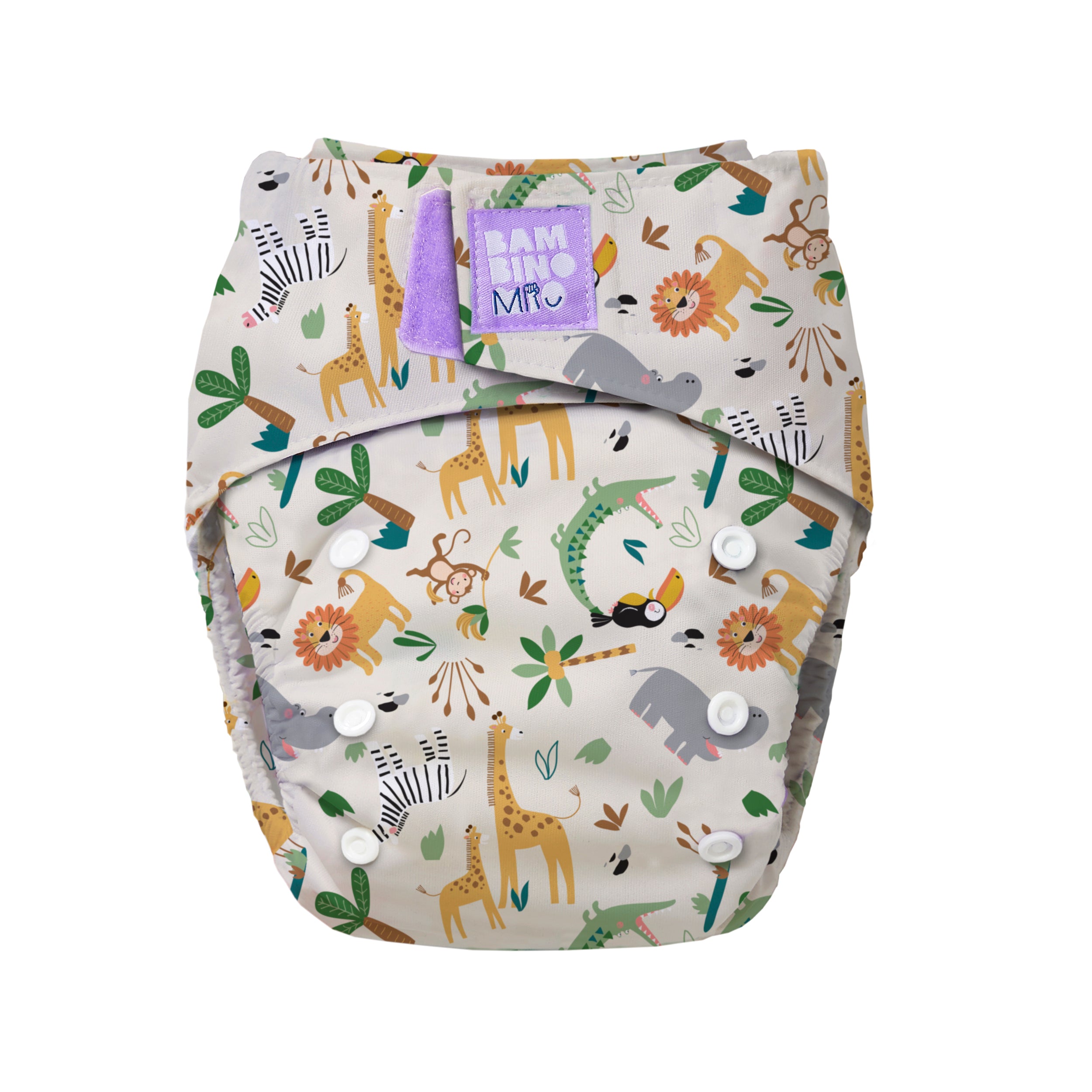 bambino-mio-revolutionary-couche-lavable-bande-safari-taille-unique image 1