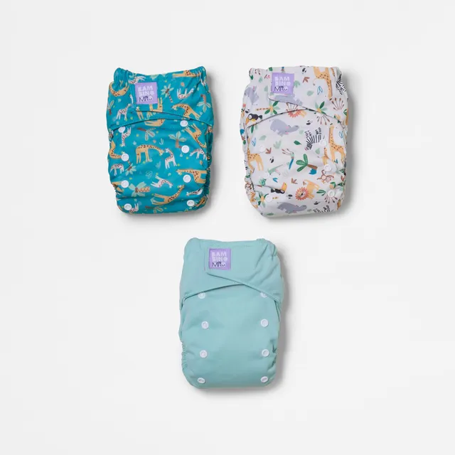 bambino-mio-revolutionary-trio-3-couches-lavables-wildtier-animaux image 1
