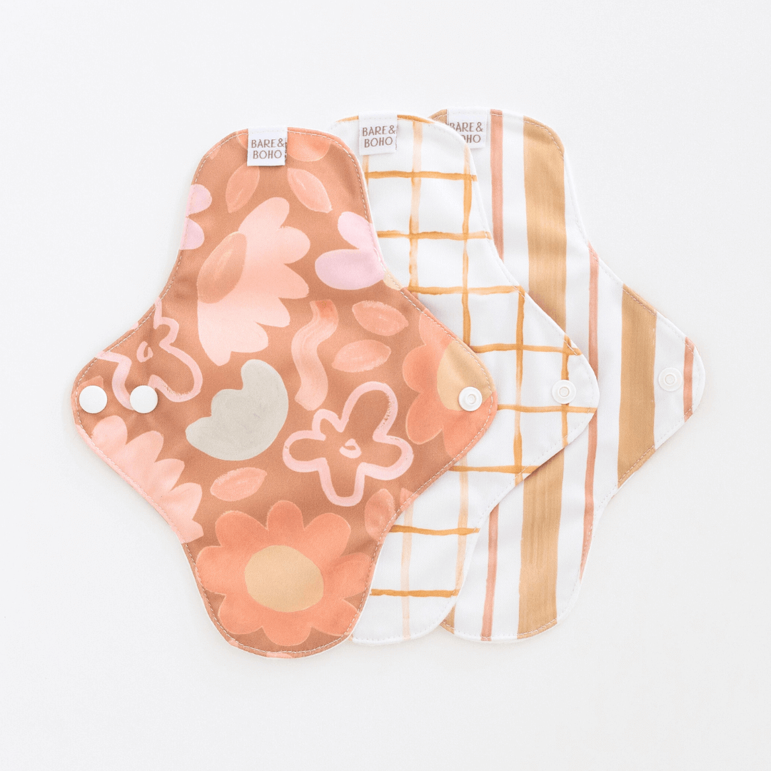 bare-and-boho-cloth-pads-serviette-hygi-nique-lavable-light-posy-lot-3 image 1