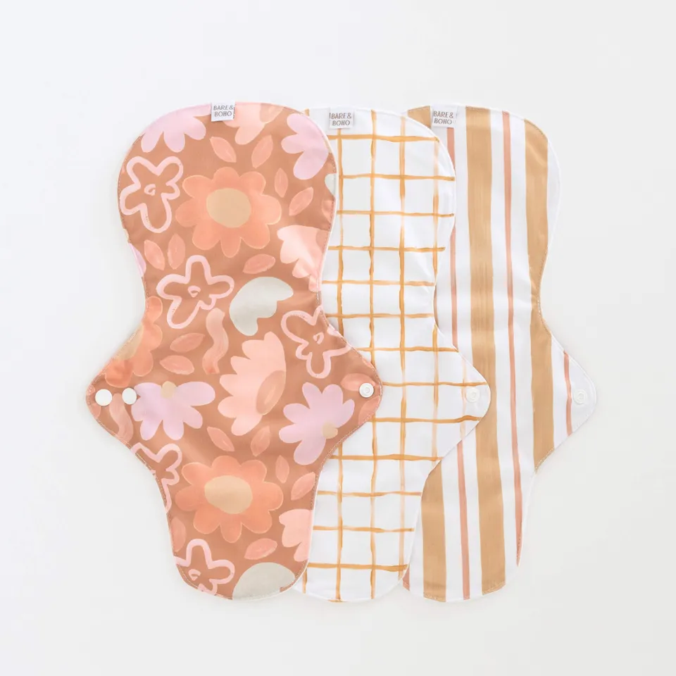 bare-and-boho-cloth-pads-ultra-serviette-lavable-posy-lot-3-flux-fort image 1